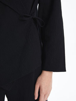 Kruvaze Yaka Gofre Oversize Kad?n Kimono