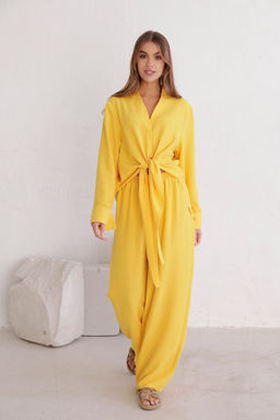 10503 Костюм из рубашки и брюк солнечно-жёлтый - Martichelli фото 4