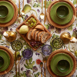 Скатерть Этель. Фруктовый сад, 149?180 см, 100% хлопок, саржа 190 г/м?