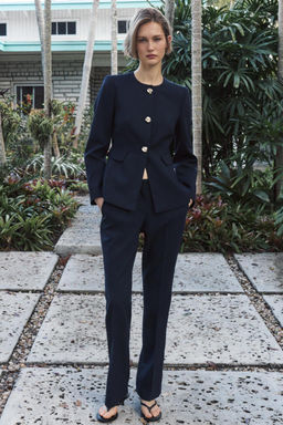 STRAIGHT MID-WAIST TROUSERS - Zara фото 4
