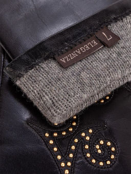 Перчатки женские ш+каш. F-IS0018 black - Eleganzza фото 8