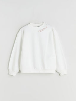 Bisiklet Yaka K?z ?ocuk Sweatshirt