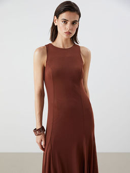 Bisiklet Yaka Pileli Belden Oturtmal? Elbise