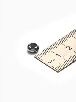 Цена за 5 шт. Шарм разделитель для бусин Стоппер, цвет серебро