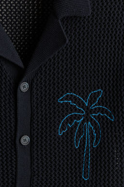Camisa resort en punto calado Relaxed Fit - H&m фото 5