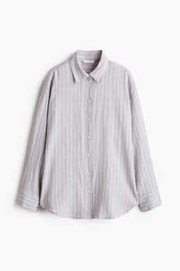 Camisa oversize en mezcla de lino
