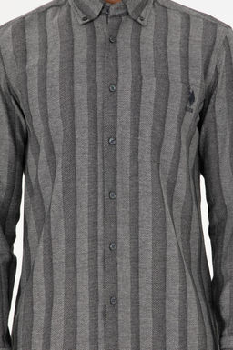 Мужская серая рубашка с длинным рукавом Неожиданная скидка в корзине - U.s. polo assn фото 6