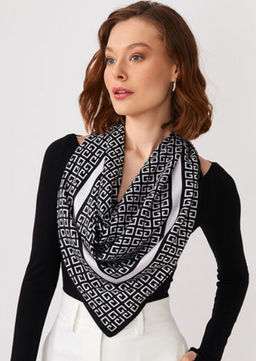 Большой, мягкий, тонкий и очень нежный двусторонний платок с рисунком. - Tantino фото 9