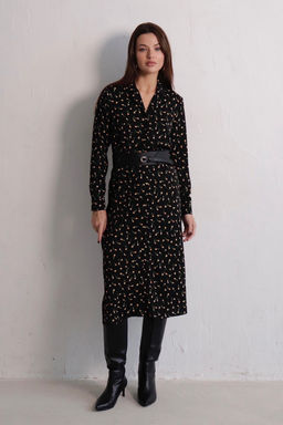 Платье-рубашка с английским воротником принт - Martichelli фото 231