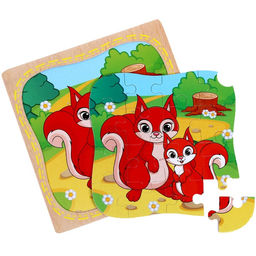 Пазл в рамке Бельчонок и мама - Лесная мастерская фото 5