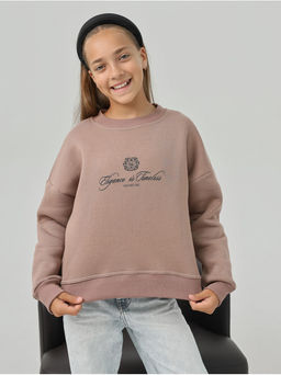 Свитшот Начес Элегант Какао Девочка - София фото 5