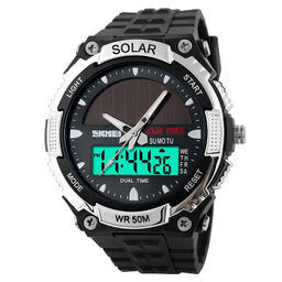 Мужские наручные часы Skmei 1049silver Солнечная батарея