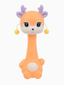 Погремушка-прорезыватель «Оленёнок Софи» 2 в 1, от 3 мес. оранжевый/фиолетовый