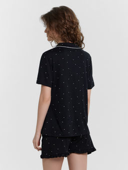 Комплект домашний женский черный с принтом сердечки сердечки на черном 592483 - Mark formelle фото 3