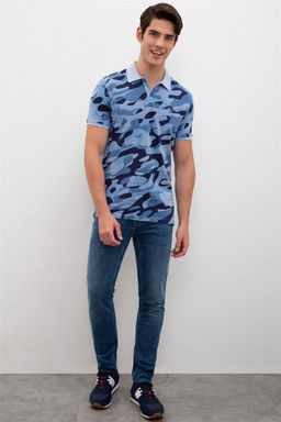 Мужская футболка-поло цвета индиго Неожиданная скидка в корзине - U.s. polo assn фото 4