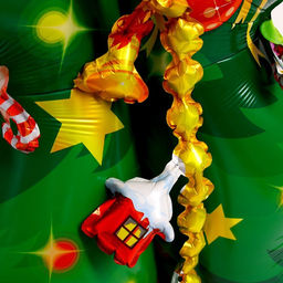 Воздушный шар фольгированный 48" «Большая ёлка, объёмная»