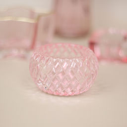 Цена за 4 шт. Подсвечник "Грация" 7,5*4,3 см, Розовый нежный