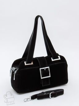 Сумка женская кожаная 0873CF black  Polina&Eiterou