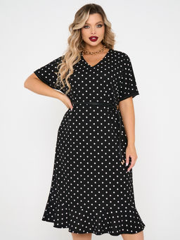 Платье 0421-1 черный нюд