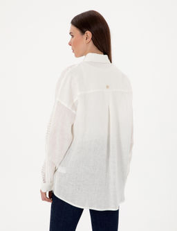 Beyaz Oversize Uzun Kollu G_mlek - Pierre cardin фото 5