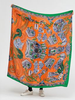 Большой, яркий платок из тонкой шерсти - Tantino фото 2