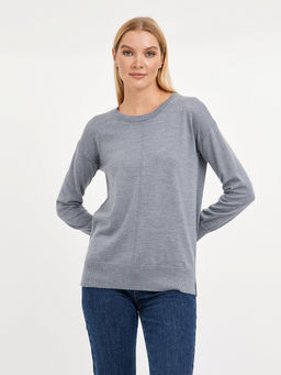 джемпер женский из шерсти в сером цвете - Glenfield фото 3