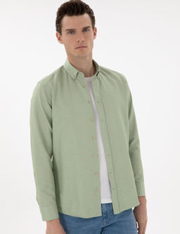 Ye_il Regular Fit Uzun Kollu G_mlek - Pierre cardin фото 3