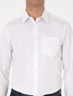Beyaz Regular Fit Uzun Kollu Basic G_mlek