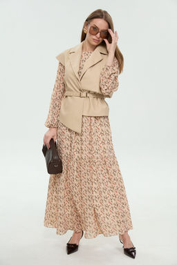 Костюм NIKVA н1045-1 крем-брюле и бежевый мультиколор