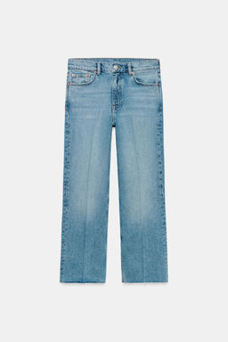 JEANS ZW COLLECTION CROPPED FLARE TIRO MEDIO / Azul lavado - Zara фото 7