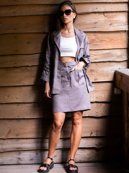 Юбка мини льняная - Stilla фото 7