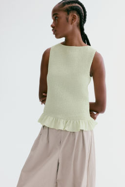Top nido de abeja con escote barco - H&m фото 3
