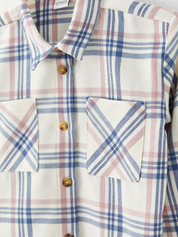 Ekose Uzun Kollu K?z ?ocuk G?mlek Ceket - Waikiki фото 3