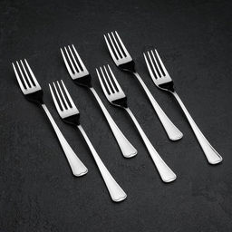 Цена за 6 шт. Вилка столовая «Мондиал», длина 19,8 см, толщина 2,5 мм, цвет серебряный