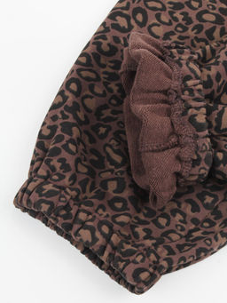 9001 LEOPARD/BLACK Брюки спортивные женские (95% хлопок, 5% спандекс) - Fashion фото 7