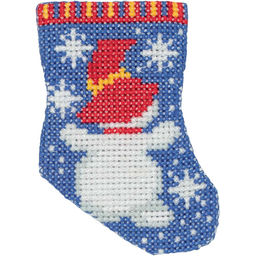 Klart набор для вышивания 8-382 Носочек со снеговиком 6 х 8.5 см