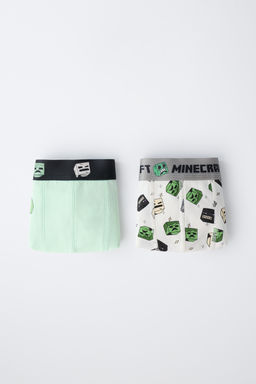 6-14 A?OS/ PACK DOS B?XERS MINECRAFT MOJANG AB. / Verde / Crudo - Zara фото 5