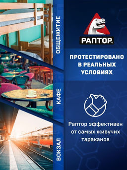 РАПТОР Аэрозоль от резистентных тараканов 275 мл  фото 5