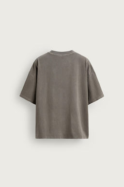CAMISETA B?SICA LAVADA / Gris - Zara фото 9