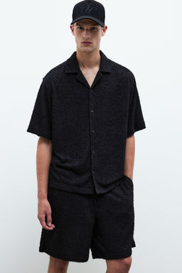Pantalon corto en tejido rizado Relaxed Fit - H&m фото 2