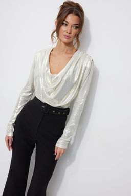 Блуза LYUSHe 4251 серебро