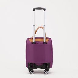Сумка дорожная 18 на колёсах, отдел на молнии, наружный карман, цвет фиолетовый - Simaland фото 2