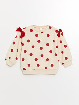 Bisiklet Yaka Uzun Kollu K?z Bebek Sweatshirt
