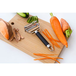 Овощечистка Доляна Venus, 21 см, нержавеющая сталь, чёрная  фото 9