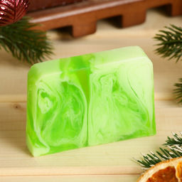 УЦЕНКА Мыло СПА - уход для бани и сауны С Новым годом мята, Банная Забава 80 гр  фото 2