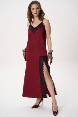 Платье  сорочка (бордовый)