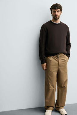 RELAXED FIT PLEATED CHINO TROUSERS - Zara фото 6