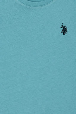 Детская мятная футболка с круглым вырезом Неожиданная скидка в корзине - U.s. polo assn фото 3