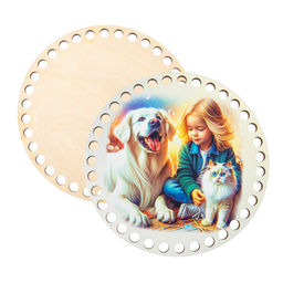 Заготовка для декорирования Love2art ДВ-02 Набор донышек для вязания Матовый фанера d 15 см х 0.4 см 2 шт 10 Лавандовая история  фото 24