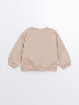 Bisiklet Yaka Kal?n Bambi Bask?l? K?z Bebek Sweatshirt - Waikiki фото 2